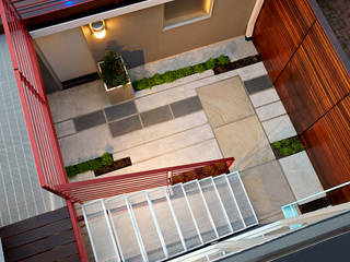 E Street, KUBE architecture KUBE architecture Moderner Balkon, Veranda & Terrasse