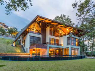Building Facade MJ Kanny Architect Tropical style houses