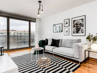 Salas de estar escandinavas por jaione elizalde estilismo inmobiliario - home staging Escandinavo