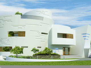 The UFO House, S Squared Architects Pvt Ltd. S Squared Architects Pvt Ltd. Bungalows Bricks