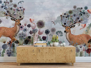 Heart of the Forest Collection, Pop Walls Pop Walls 러스틱스타일 벽지 & 바닥