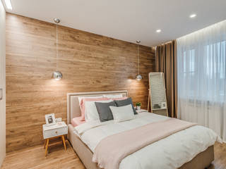 ЖК "Лобачевский", Alina Lyutaya Alina Lyutaya Scandinavian style bedroom Wood Wood effect