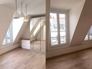 Appartement sous comble rue de la pompe Paris 16, 2002 2002 미니멀리스트 거실