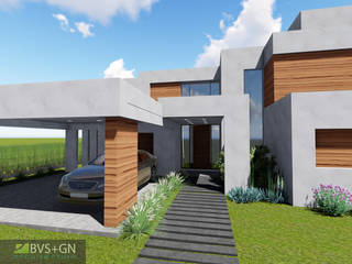 VIVIENDA O, BVS+GN ARQUITECTURA BVS+GN ARQUITECTURA منزل عائلي صغير خشب معالج Transparent