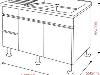 陽台人造大理石洗衣槽櫃, 綋宜實業有限公司 綋宜實業有限公司 Modern Terrace Wood-Plastic Composite