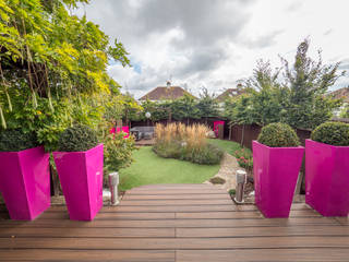 A Colorful Urban Garden Design Located in Essex, Earth Designs Earth Designs Vườn thiền