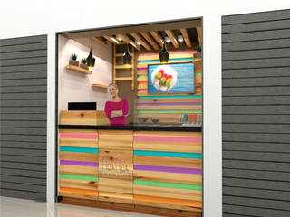 Arquitectura Comercial, HoaHoa Espacios SAS HoaHoa Espacios SAS Modern Home Wine Cellar Solid Wood Multicolored