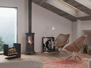 Fireplace Supports by Cobermaster Concept, Cobermaster Concept Cobermaster Concept Moderne woonkamers IJzer / Staal