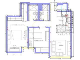 Remodelacion Interior Apartamento Caracas, Arq. Barbara Bolivar Arq. Barbara Bolivar Aneks kuchenny