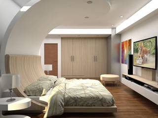 Diseño Mobiliario Habitacion Principal, Arq. Barbara Bolivar Arq. Barbara Bolivar Modern style bedroom Wood Wood effect