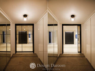 광장동 현대홈타운 12차 55py, Design Daroom 디자인다룸 Design Daroom 디자인다룸 Modern Corridor, Hallway and Staircase