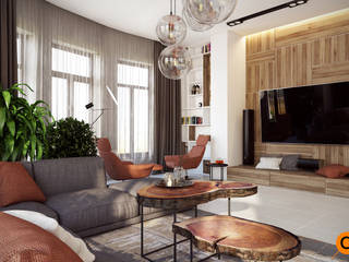 Дом в эко стиле, Artichok Design Artichok Design Living room Brown