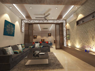 Residence-Pinjaniji, KHOWAL ARCHITECTS + PLANNERS KHOWAL ARCHITECTS + PLANNERS Modern living room