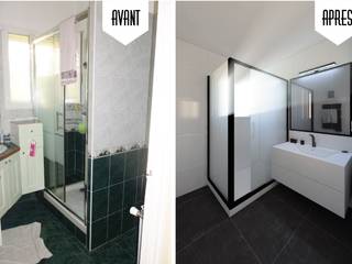 Bel aménagement d’un T4 à Marseille à moindre coût, GRAM Architecture & Design GRAM Architecture & Design Modern bathroom