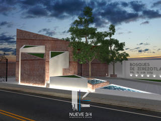 Acceso Fraccionamiento , Nueve 3/4 Nueve 3/4 Villas Bricks