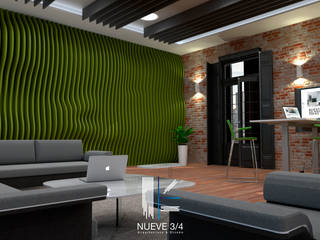 Diseño interior oficinas, Nueve 3/4 Nueve 3/4 Commercial spaces