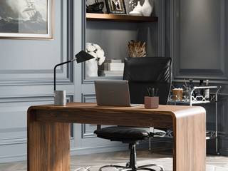 Biuro, FrontFurniture FrontFurniture Modern Study Room and Home Office