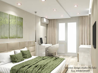 Дизайн интерьера спальной комнаты в современном стиле, Студия дизайна Натали Студия дизайна Натали Moderne Schlafzimmer
