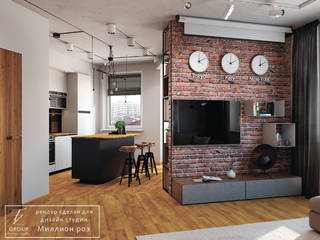 DESIGN PROJECT - LOFT, Design studio TZinterior group Design studio TZinterior group Modern living room