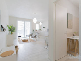 Allestimento in appartamento in nuova costruzione, Home Staging & Dintorni Home Staging & Dintorni Salones de estilo moderno