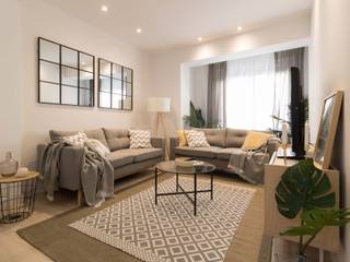 Reforma y decoración de piso para alquiler turístico, Become a Home Become a Home Living room