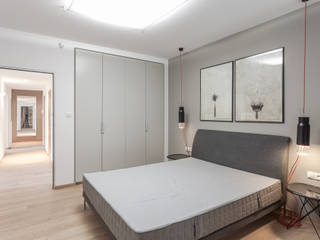 Apartament w Marina Wrocław, Biendesign Pracownia Wnętrz Biendesign Pracownia Wnętrz Camera da letto moderna