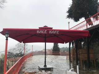 KALE KAFE ŞEMSİYESİ , Akaydın şemsiye Akaydın şemsiye Modern terrace Aluminium/Zinc Red