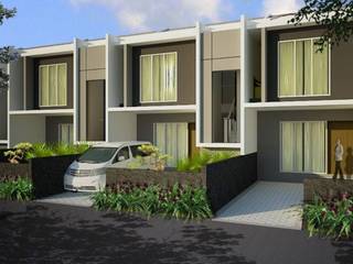 Cinere Townhouse, Kahuripan Architect Kahuripan Architect Modern walls & floors Bricks