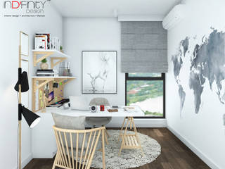 Scandinavian Design . Condominium, inDfinity Design (M) SDN BHD inDfinity Design (M) SDN BHD 書房/辦公室
