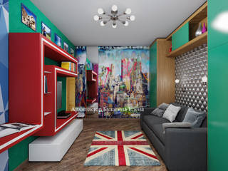 Четыре варианта интерьера спальни для подростка, Архитектурное Бюро "Капитель" Архитектурное Бюро 'Капитель' Eclectic style bedroom