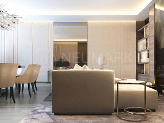 Union Park Apartment. Апартаменты в Union Park., NEUMARK NEUMARK Minimalist Oturma Odası