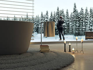 Switzerland Winter Villa, 7Storeys 7Storeys Minimalist Banyo