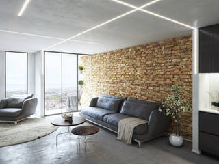 7Storeys Apartment Interior Designs, 7Storeys 7Storeys Minimalistische Wohnzimmer
