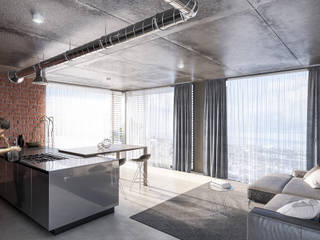 7Storeys Apartment Interior Designs, 7Storeys 7Storeys Phòng khách phong cách tối giản