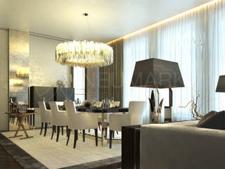 Apartment on Tverskaya Street. Апартаменты на Тверской., Anton Neumark Anton Neumark Minimalist dining room