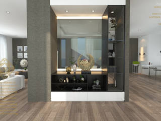 Modern 2 Storey House, Enrich Artlife & Interior Design Sdn Bhd Enrich Artlife & Interior Design Sdn Bhd Salas de estilo moderno