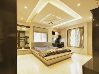 Mr. Shekhar Bedare's Residence, GREEN HAT STUDIO PVT LTD GREEN HAT STUDIO PVT LTD Modern style bedroom Plywood