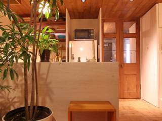 Apartment in tamagawa, Mimasis Design／ミメイシス デザイン Mimasis Design／ミメイシス デザイン Kitchen Wood Wood effect