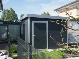 GO-ISO - hochwertiges Gartenhaus isoliert 4,00 x 3,00 m, Trapezblech Gonschior oHG Trapezblech Gonschior oHG Gartenhaus Metall Grau