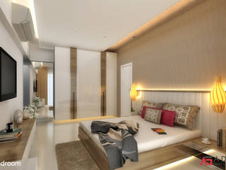 MASTER BEDROOM A Design Studio Modern style bedroom Wood Wood effect