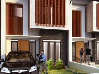 Bukit Duri Townhouse, Kahuripan Architect Kahuripan Architect Müstakil ev İşlenmiş Ahşap Şeffaf