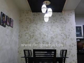 Row house interior design work in Pashan Pune, Designaddict Designaddict Walls Wood-Plastic Composite