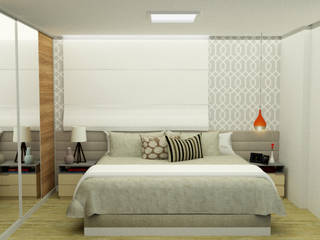 Projeto interiores - quarto casal, MN Arquitetura e Urbanismo MN Arquitetura e Urbanismo Modern Bedroom