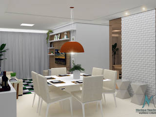 Projeto interiores - sala, MN Arquitetura e Urbanismo MN Arquitetura e Urbanismo Modern dining room