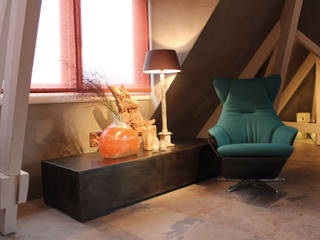 Penthouse in Den Haag, Alex Janmaat Interieurs & Kunst Alex Janmaat Interieurs & Kunst Eclectic style living room