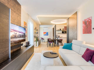 Kleinere Stadtwohnung mit viel Funktion, Horst Steiner Innenarchitektur Horst Steiner Innenarchitektur Modern living room