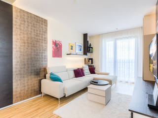 Kleinere Stadtwohnung mit viel Funktion, Horst Steiner Innenarchitektur Horst Steiner Innenarchitektur Moderne Wohnzimmer