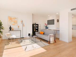 Home Staging en Ático Dúplex de Lujo en Barcelona, Markham Stagers Markham Stagers Salones de estilo moderno