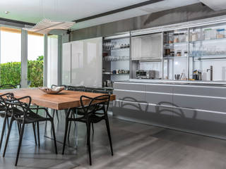 Apartamento Blue , Design Group Latinamerica Design Group Latinamerica Phòng ăn phong cách hiện đại