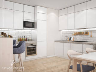 Lekkie skandynawskie wnętrze teraz w modzie!, Design studio TZinterior group Design studio TZinterior group Cocinas equipadas